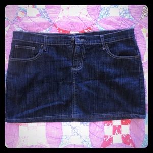 Rue 21 Denim Mini Skirt with pocket detailing!